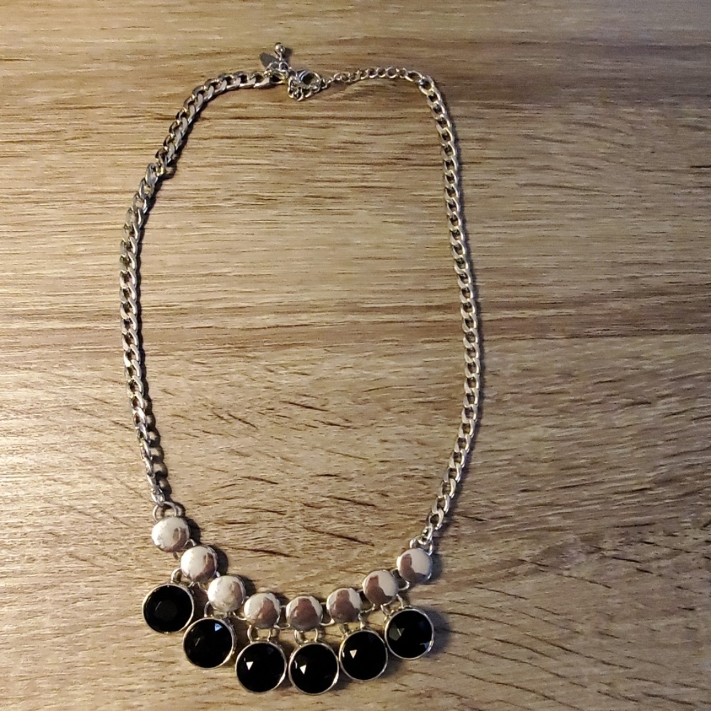 Black and silver necklace